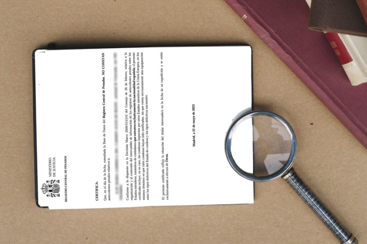 Certificado de penales para el extranjero desde España